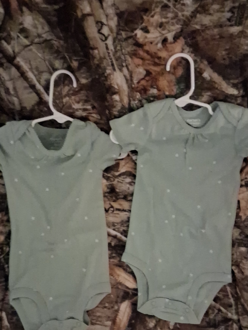 Baby Girls' Mint Green Star One-Piece Bodysuit - 2 Pack